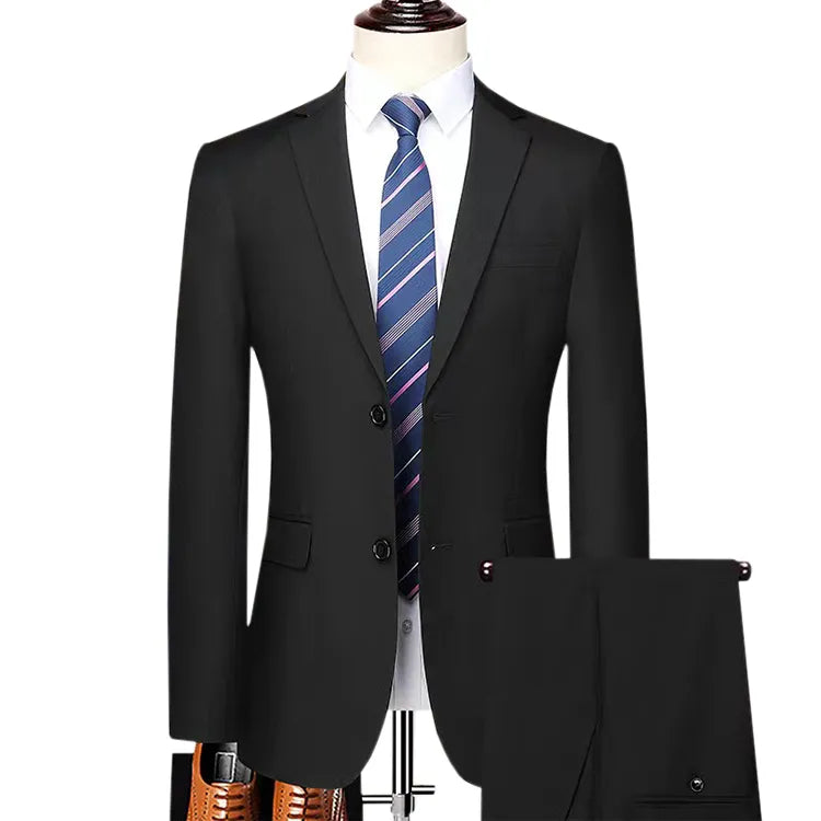 Tailored Two-piece Slim Fitting Business Men's Set Classic High-quality Wedding Dress