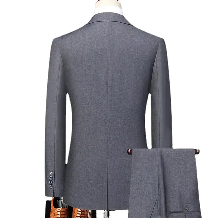Tailored Two-piece Slim Fitting Business Men's Set Classic High-quality Wedding Dress