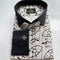 Trendy Slim Business Long Sleeve Black Printed Shirt for Men