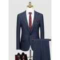 Western Style Three Piece Bridegroom Wedding Dress Korean Version Slim Fitting Autumn and Winter Grey Casual Suit Men's Suit