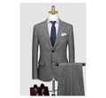 Western Three Piece Bridegroom Wedding Dress Korean Version Slim Fitting Autumn and Winter Gray Casual Suit Men's Suit