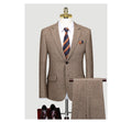 Western Three Piece Bridegroom Wedding Dress Korean Version Slim Fitting Autumn and Winter Gray Casual Suit Men's Suit