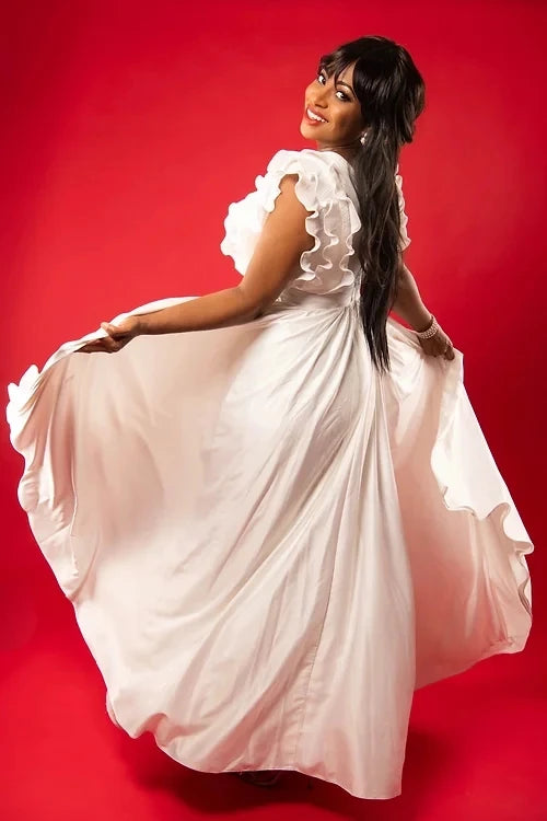 White Butterfly Dress Mother's Dress for Bridal Wedding Evening Dress