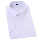 White Shirt Men's Short Sleeved Youth Professional Work Attire Formal Attire White Twill Shirt Men