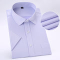 White Shirt Men's Short Sleeved Youth Professional Work Attire Formal Attire White Twill Shirt Men