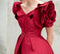 Women Short Sleeve V-neck Red Chiffon Short Sashes Nylon or Cotton A Line Dress Red Dresses for Woman Party Dress