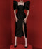 Women's Sexy Off Shoulder Short Sleeve Square Neck Short Chiffon None Decoration Party Dress