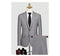 Wool Suit Men's Business Casual Professional Formal Suit Slim Double Slit Bridegroom's Wedding Dress Grey Suit Men