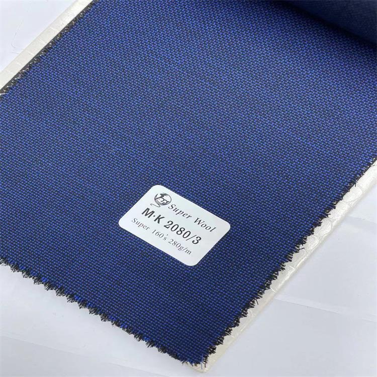Worsted Elastic Plaid Autumn and Winter Wool Suit Fabric Set for Men's and Women's Fashion Blends
