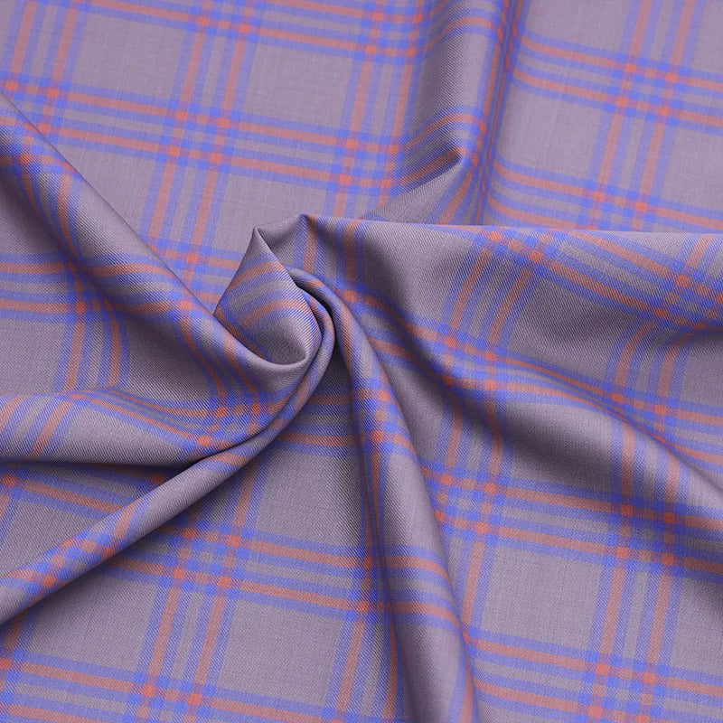 Worsted Wool Fabric Summer Suit Fabric Men's and Women's Plaid Men's and Women's Suit Blended