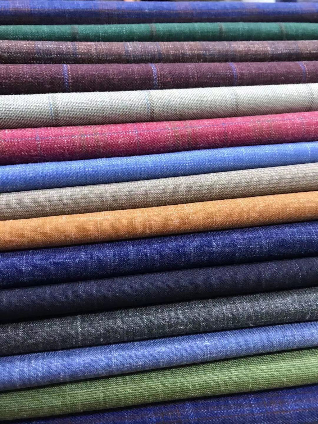 Worsted Wool Mulberry Silk Linen Wool Linen Silk Men's and Women's Clothing Silk Wool Fabric Suit Material