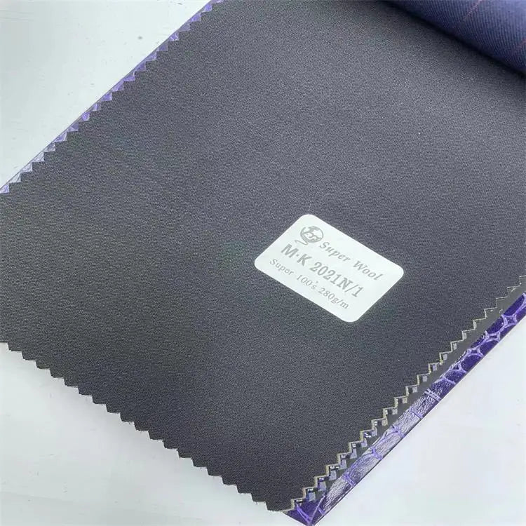 Worsted Wool Suit Fabric Plain Striped Suit Set Men's and Women's Spring/summer Blended Wool
