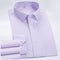New Summer Business Professional Workwear White Solid Men's Stripe Plus Size Customized Long Sleeve Shirt
