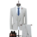 Groom Wedding Dress Set/Men's Casual Business Three Piece Jacket Coat Pants Suit Pants Set