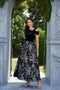 Tailor Shop Modest Navy Blue Mother of The Bridal Dress Velvet Printed Brocade Madrina Boda Wedding Party Dress Cap Sleeve