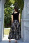 Tailor Shop Modest Navy Blue Mother of The Bridal Dress Velvet Printed Brocade Madrina Boda Wedding Party Dress Cap Sleeve