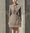 Tailor Shop Retro Slim and Thin Dark Brown Houndstooth Winter Female Light Luxury Dress Semi-Formal Dresses