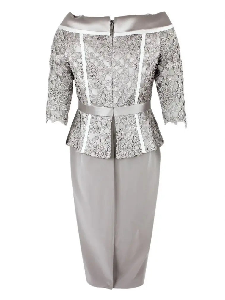 Tailor Shop Custom Dress Wedding Dress Bride Outfit Champagne Paisley Boat Neck Lace Dress