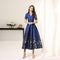 Tailor Shop Custom Made Blue Big Dignified Dress Evening Dresses  Plus Size Dress Wedding Guest Dress Brocade Dress