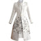 Tailor Shop Custom Made Grey Lightlower Jacquard Weaving Temperament Brocade Long Coat  Mother of The Bride Outfit for Weddings