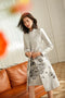 Tailor Shop Custom Made Grey Lightlower Jacquard Weaving Temperament Brocade Long Coat  Mother of The Bride Outfit for Weddings
