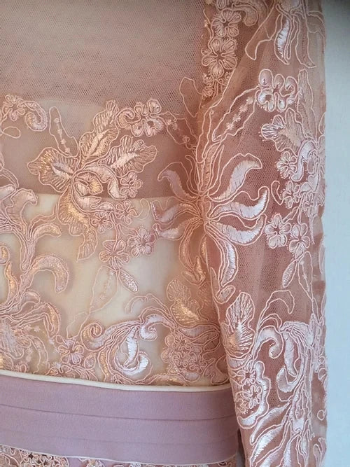 Tailor Shop Custom Made Pink Color Lace Dress Mother of The Bride Dress Wedding Dress Mother Mother of Bride Outfit Formal Dress