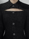 Tailor Shop Little Black  Dress Female Light Luxury Dress Semi-Formal Dresses Princess Dress Black Keyhole Tweed Dress