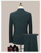 Tailor Shop Men's British Style Groom Wedding Suit Slim Fit Business Casual Custom Double-breasted Dark Green Suit