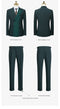 Tailor Shop Men's British Style Groom Wedding Suit Slim Fit Business Casual Custom Double-breasted Dark Green Suit
