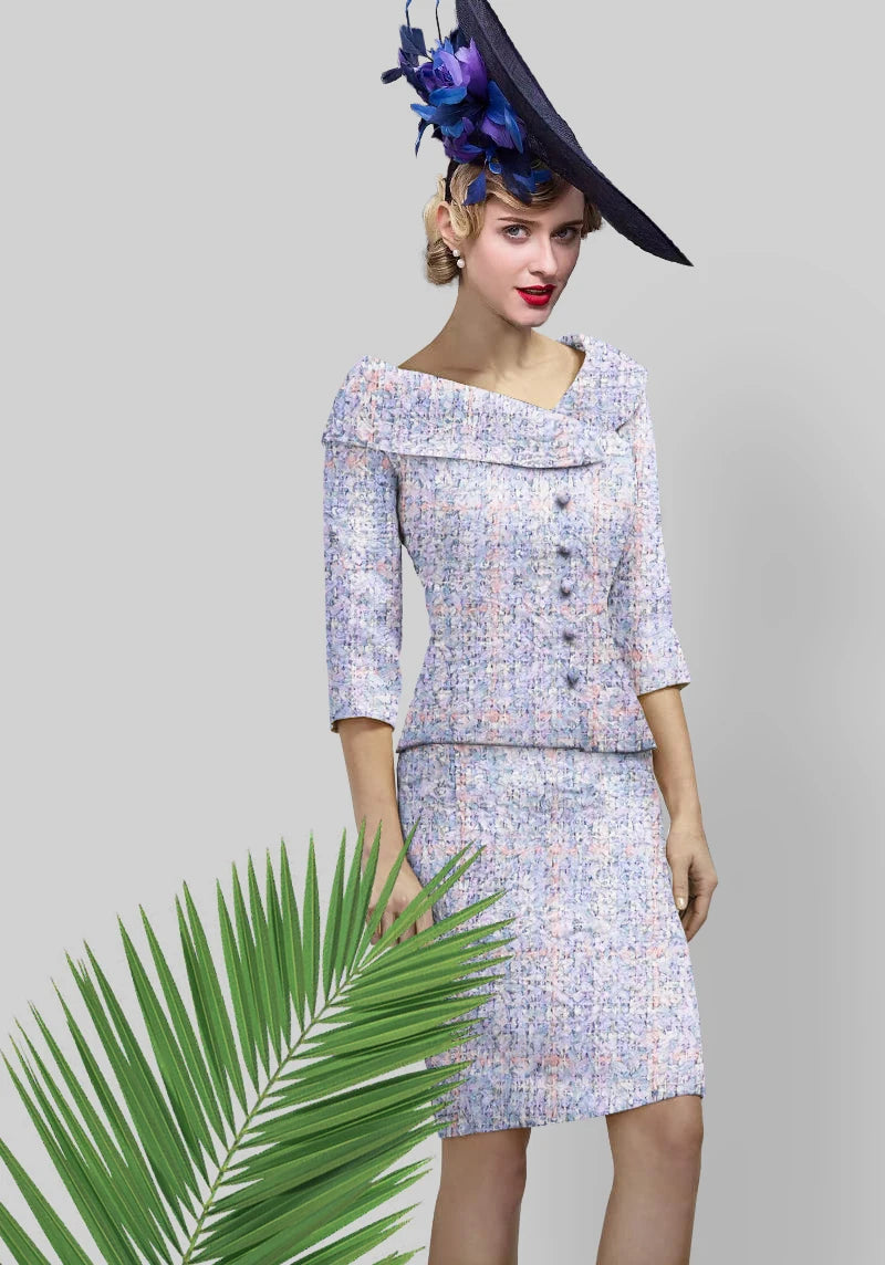 Tailor Shop Mothers Dresses for Wedding  Mother of The Bride Outfit Pale Yellow Brocade Jacket and Skirt Mother of Bride Suits