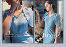 tailor shop sky blue cape dress French high-end cloak bright diamond V-neck ladies dress female summer