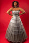 Tailor Shop Strapless Grey Tulle Backless Suspender Skirt Puffy Big Swing Princess Style Long Evening Dress Bride-dress