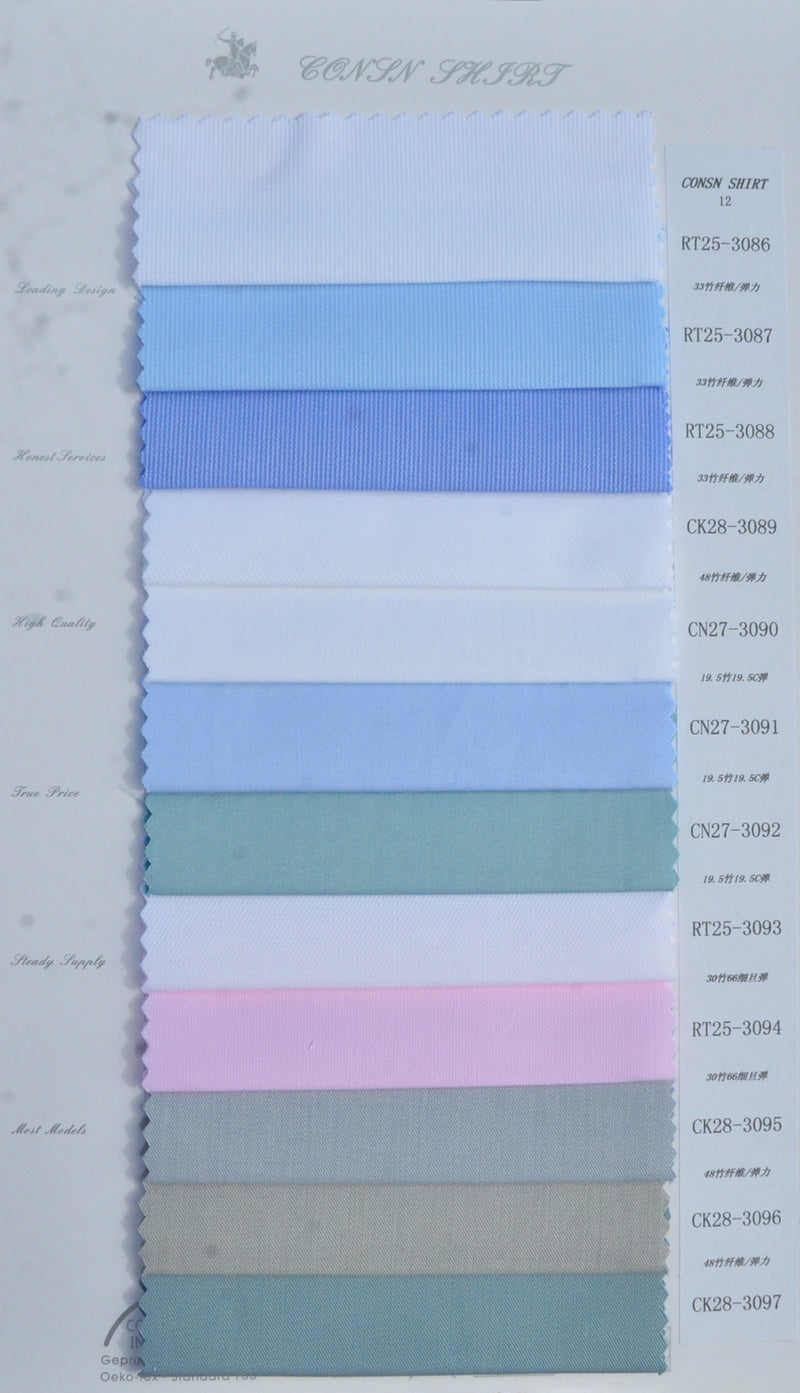 Men's Striped Plain Color Shirt Fabric with Various Styles