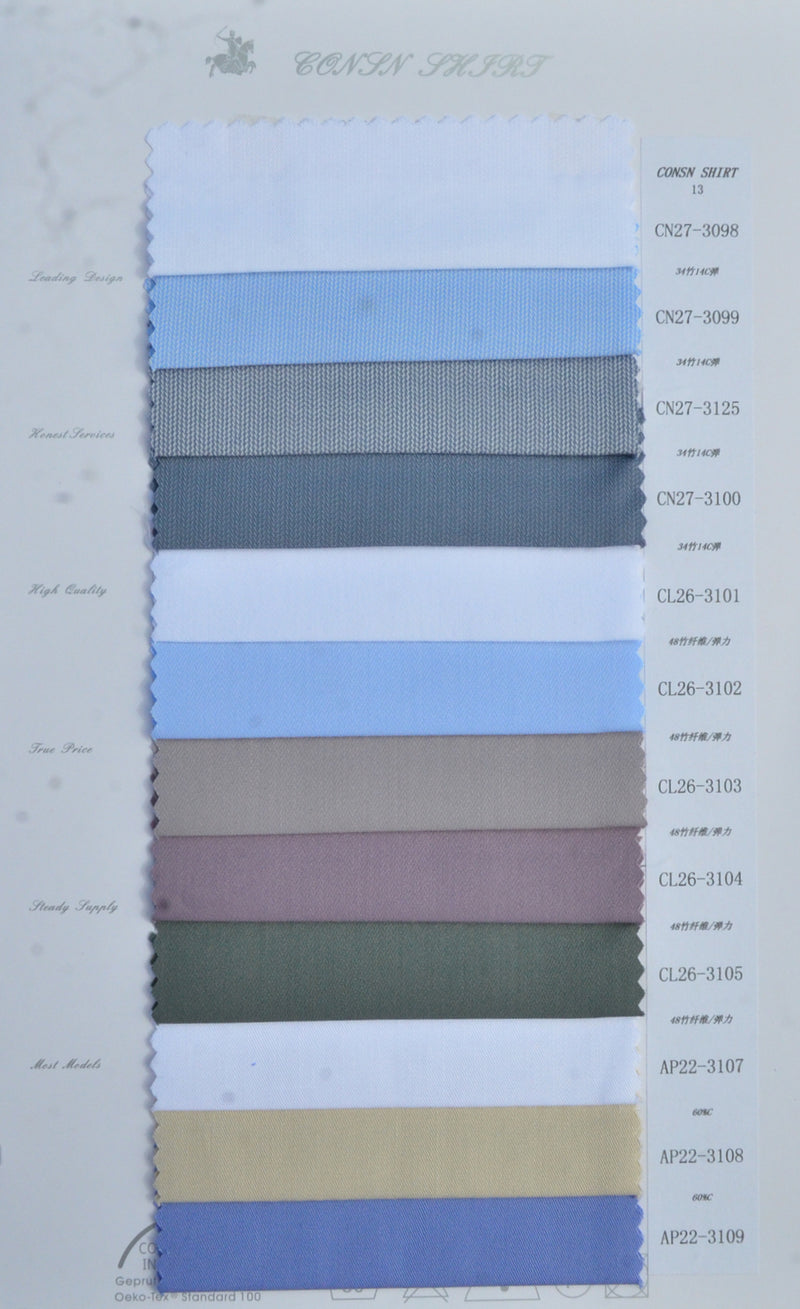 Men's Striped Plain Color Shirt Fabric with Various Styles