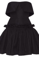 Black Little Dress Female Fashion Net Red Personality Evening Dress Party Dress Slim Slim Short Dress  Dress