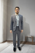 Casual Loose Single Breasted Linen Men's Suit Jacket Pants Vest 2-piece Set