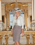 Custom Made Top Part Lace Mother of Bride Dress Wedding Outfit  Gethering Vestidos Madre De La Novia Dress with Jacket