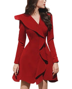 Dresses New Popular Skirt Female Temperament Waist Ruffled High Cold Royal Sister Style Tailor Make dress