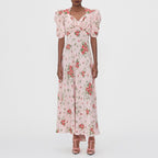 Fried Street French Small Floral Dress Artistic Skirt Niche Surprise Skirt Print Long Skirt  Dress  Dress
