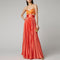 High-end Ladies Holiday Sling Dress Female Backless Hit Color Pleated Bright Color Dress Temperament Long Skirt Beach Skirt
