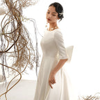 Satin wedding dress new word wedding dress princess tail dress customization dress tailor shop custom made designer dress