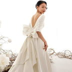 Satin wedding dress new word wedding dress princess tail dress customization dress tailor shop custom made designer dress