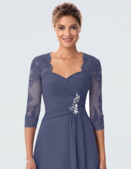 Tailor Shop mother of bride dress bride mother outfit party dress occasion wear blue chiffion dress