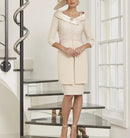 Tailor Shop mother of bride dress bride mother outfit party dress occasion wear ribbon linear top bodice and roll collar