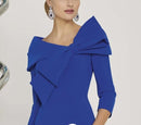 Tailor Shop mother of bride dress bride mother outfit party dress plus size royal blue occasion wear on trend bow neckline dress