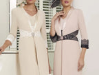 Tailor Shop mother of bride dress bride mother outfit party wear plus size champagne coat and dress wedding outfit occasion wear
