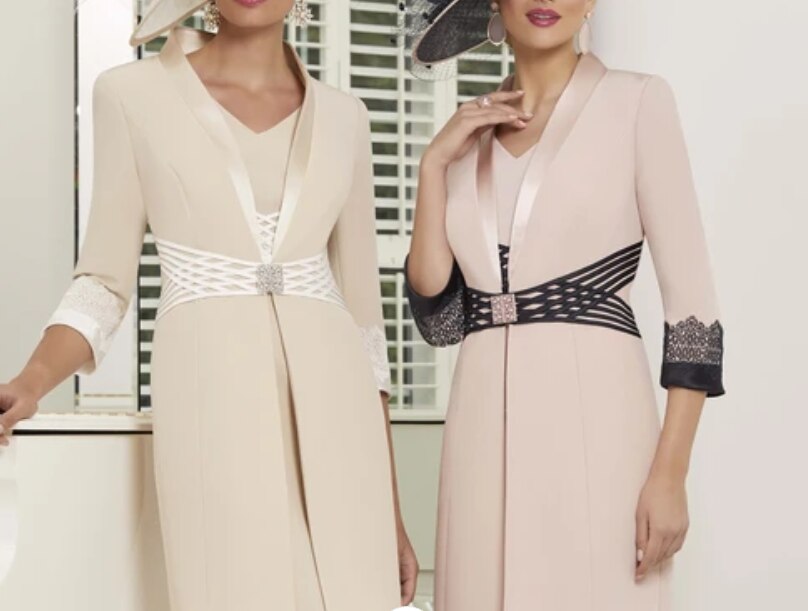 Tailor Shop mother of bride dress bride mother outfit party wear plus size champagne coat and dress wedding outfit occasion wear