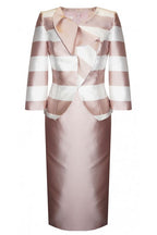 Tailor Shop mother of bride dresses bride mothers outfit party dress plus size pink stripe jacket and dress outfit