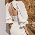 Whit Style Elegant Party Banquet Host Split-end Dress Can Usually Be Worn Dress  Dress