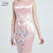 China Tailor  Custom Made Formal Wedding Guest Dress Mother of The Bride Dress   Pink Jacket Evening Gown with Sleeves